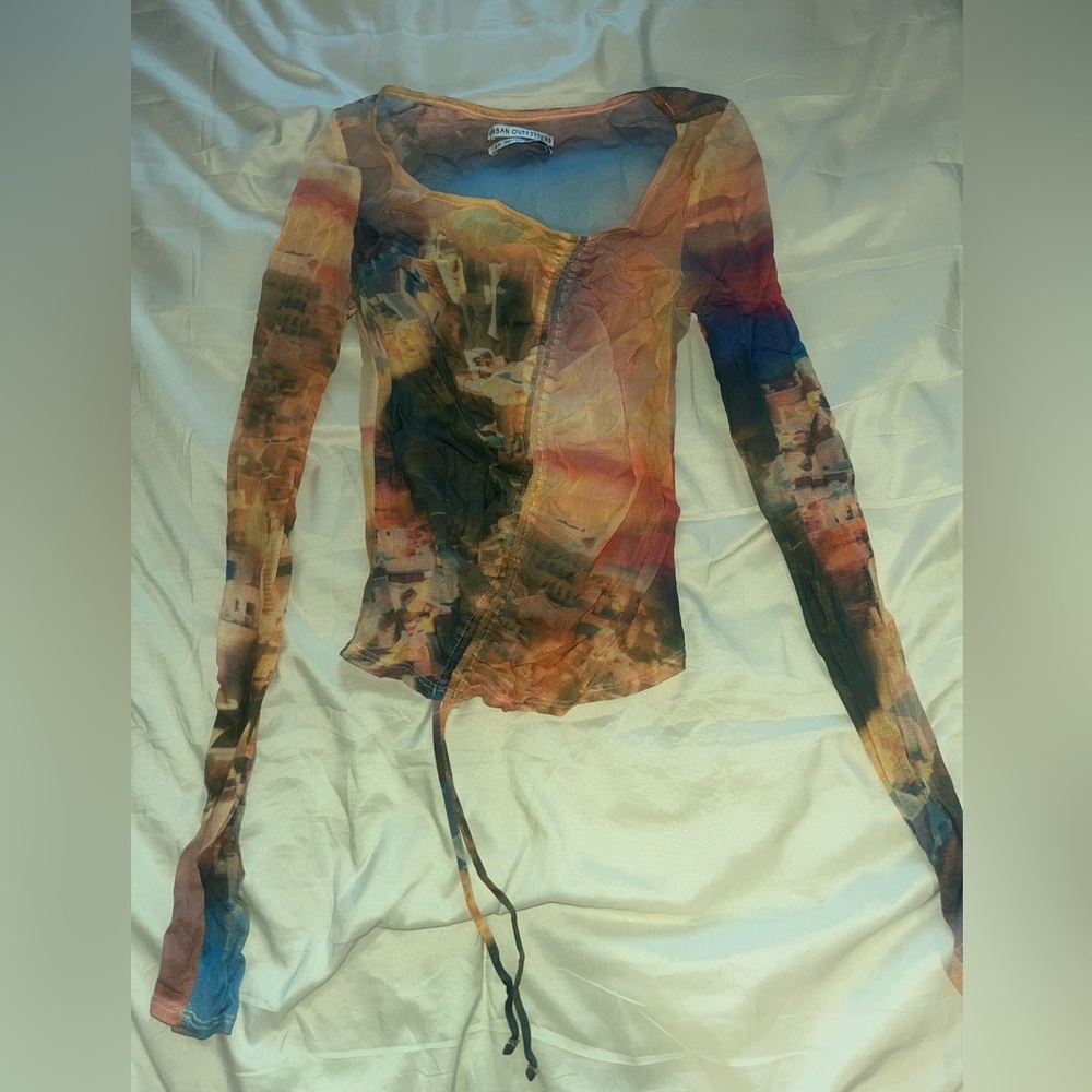 Urban outfitters mesh multicolored top - size XS